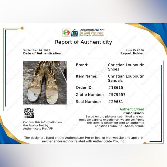 Christian Louboutin Sparty Flat Nappa Laminata Light Gold Gladiator Sandals 40 - Picture 14 of 14